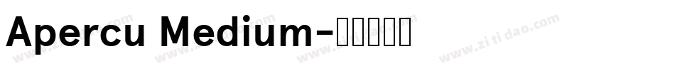 Apercu Medium字体转换